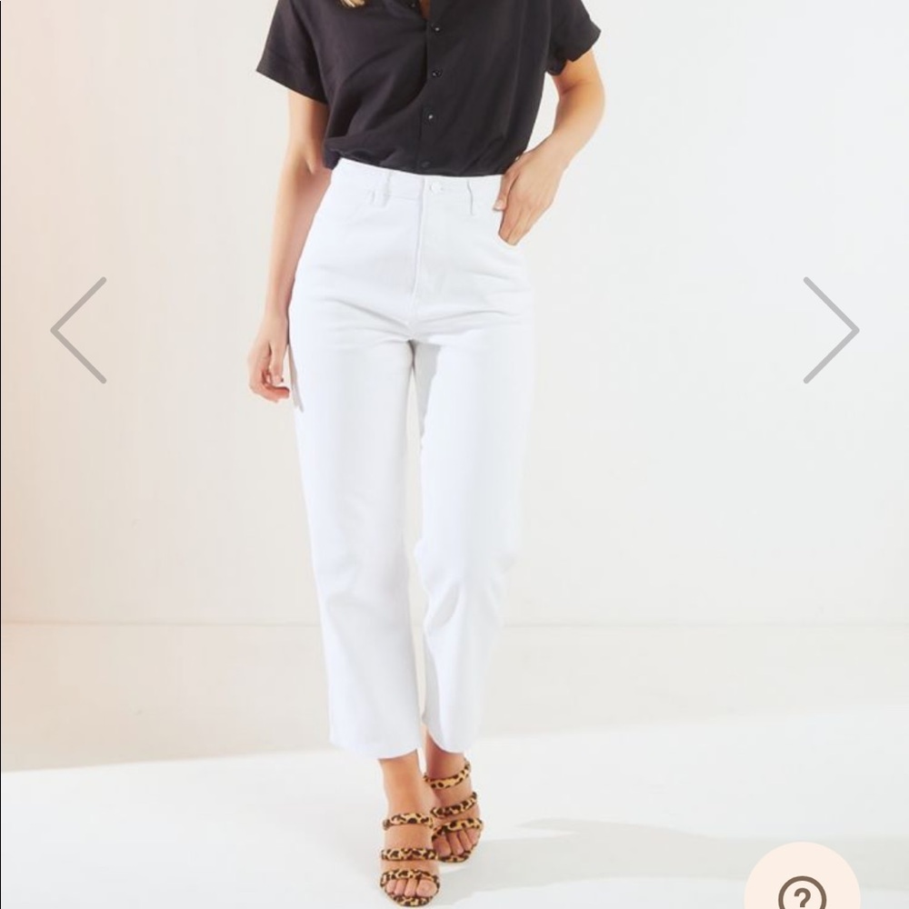 NWT Shelby Twill High Waist Wide Leg Jean - White